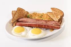 Classic Double Egger with chorizo/farmer sausage