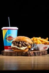 Veggie Mushroom Swiss Burger Meal