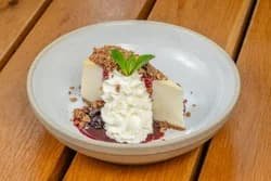 Blueberry + White Chocolate Cheesecake